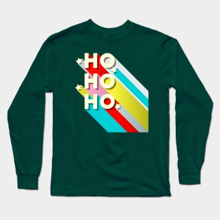 HO HO HO Christmas typography Long Sleeve T-Shirt